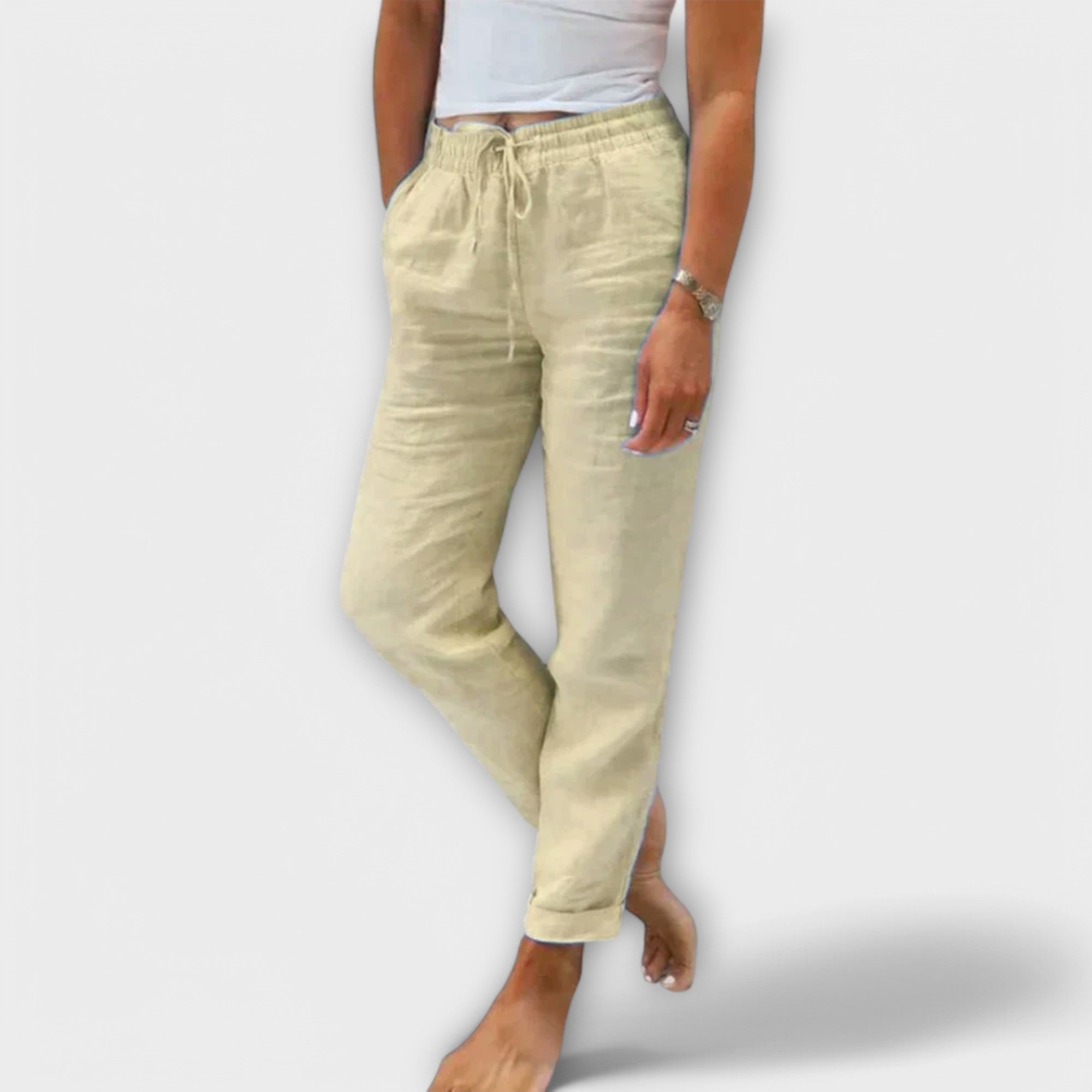 Cristina | Pantalón de Lino Suelto