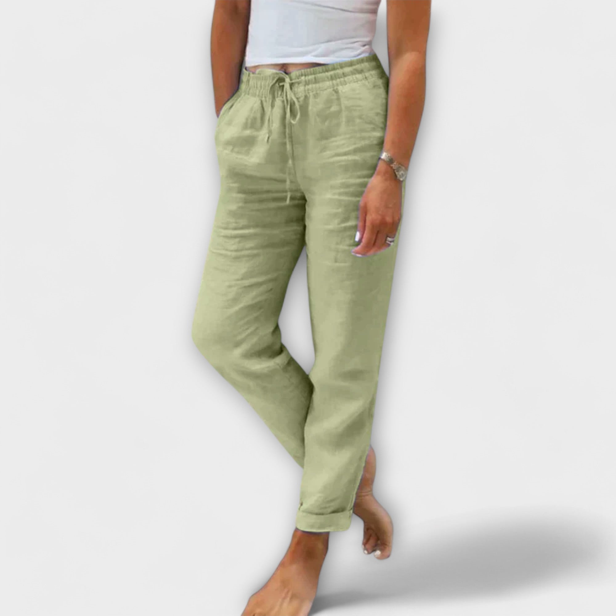 Cristina | Pantalón de Lino Suelto