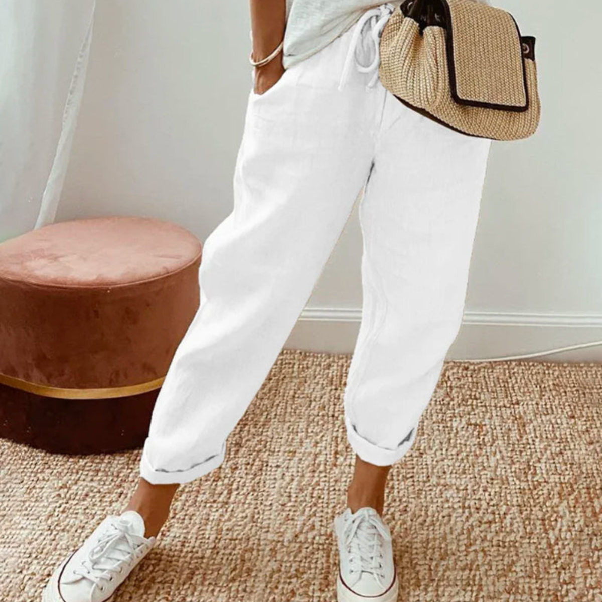 Maite | Pantalón de Piel Holgado