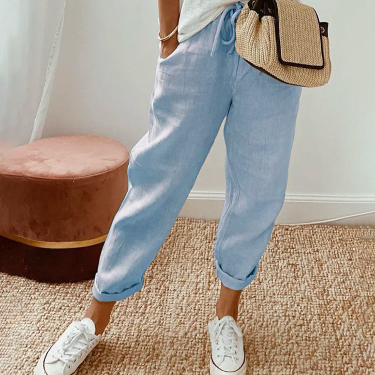 Maite | Pantalón de Piel Holgado