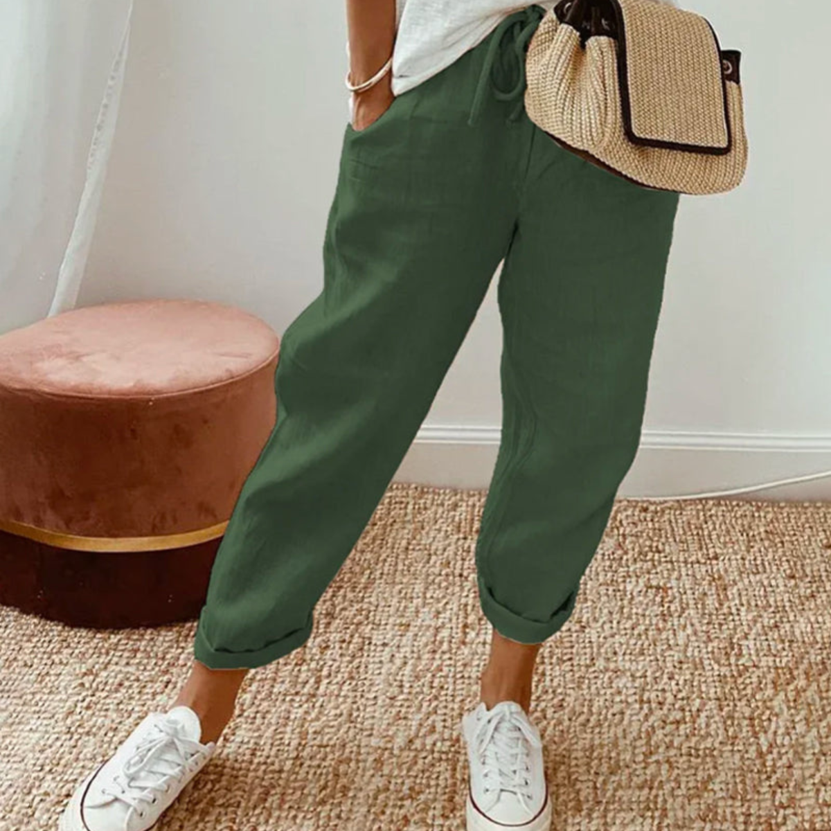 Maite | Pantalón de Piel Holgado