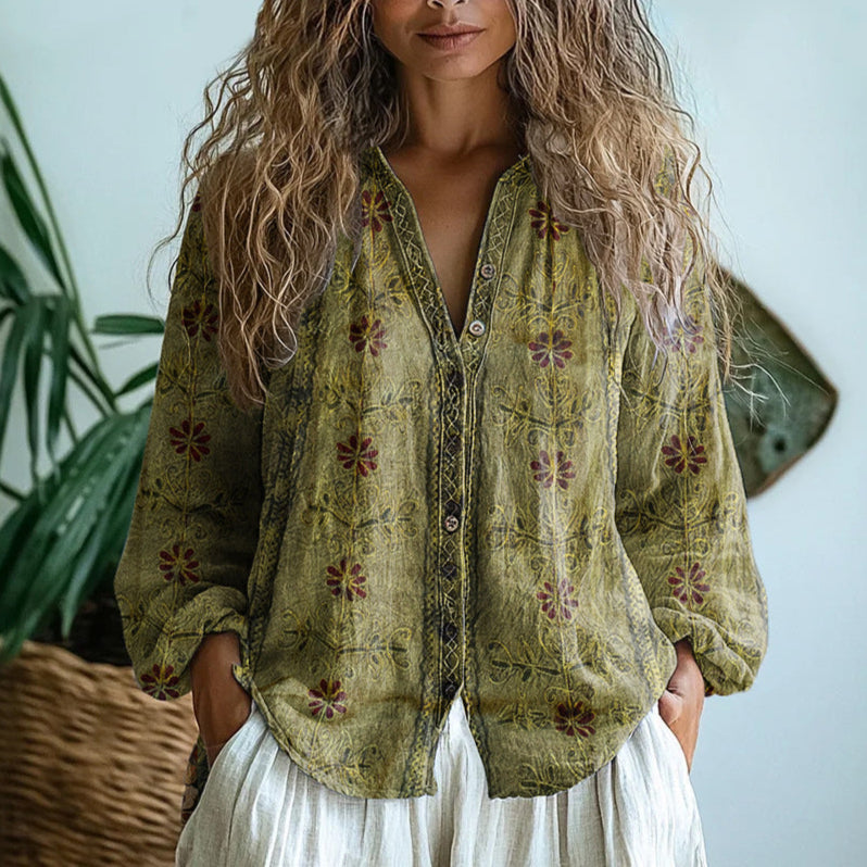 Estefanía | Blusa Floral de Algodón