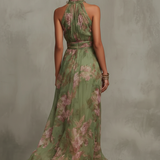 Livia | Vestido Maxi Halter Floral