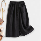 Dolores | Falda Midi de Lino