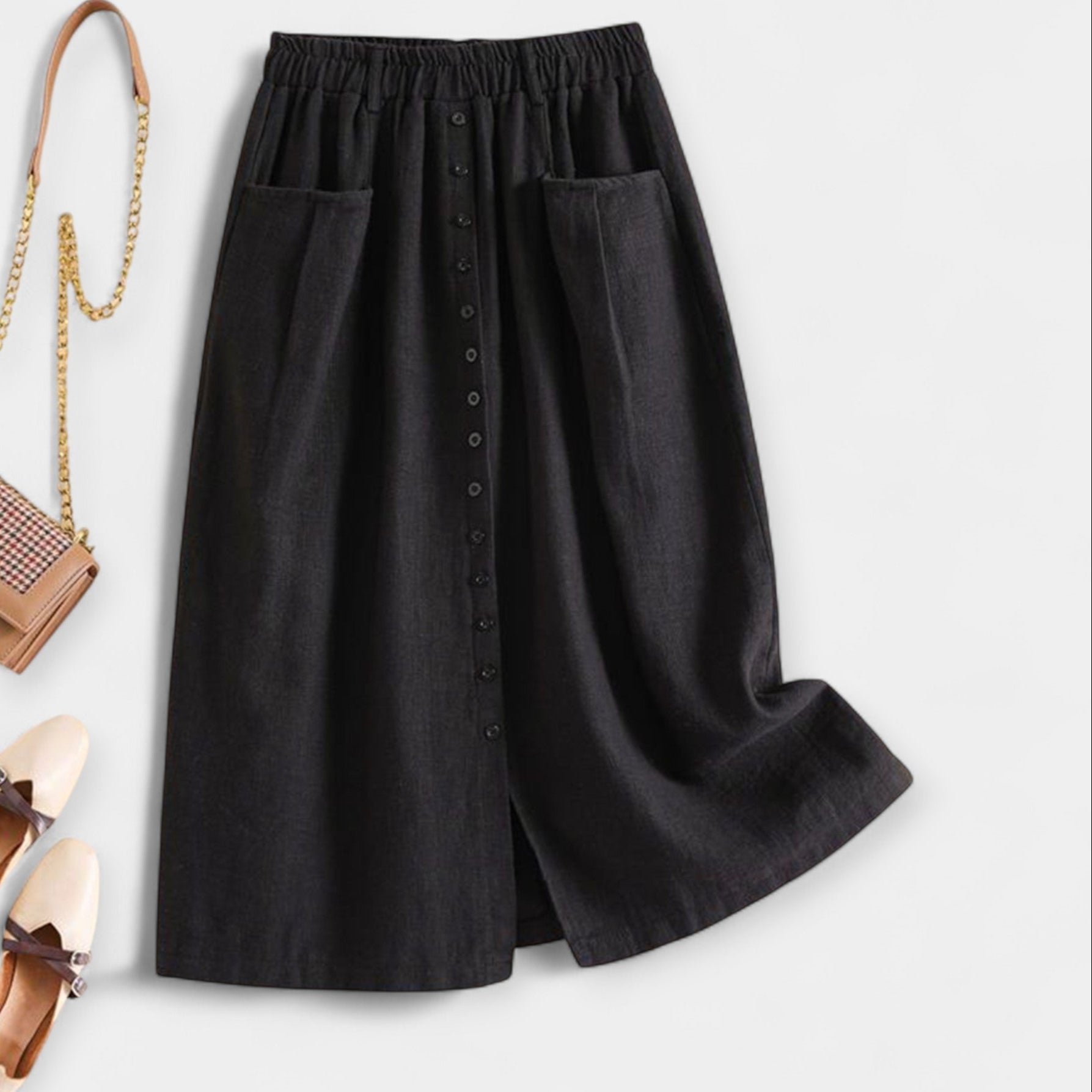 Dolores | Falda Midi de Lino