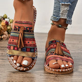Olga | Sandalias Estampadas de Lana