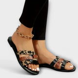 Diana | Sandalias Estampadas de Cuero