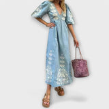 Maribel | Vestido Maxi Estampado