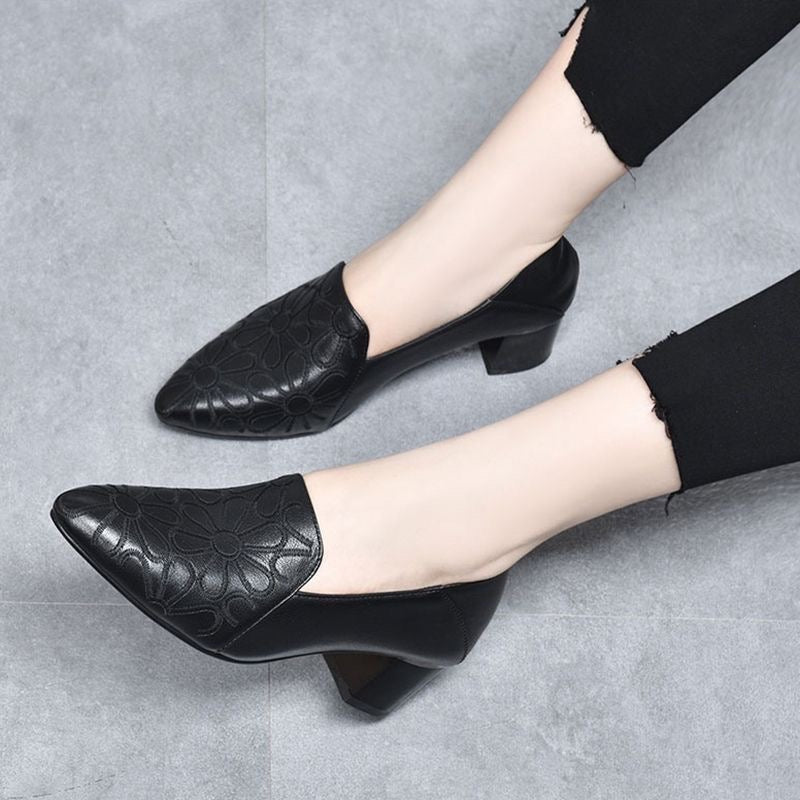 Sonia | Tacones Bordados de Piel