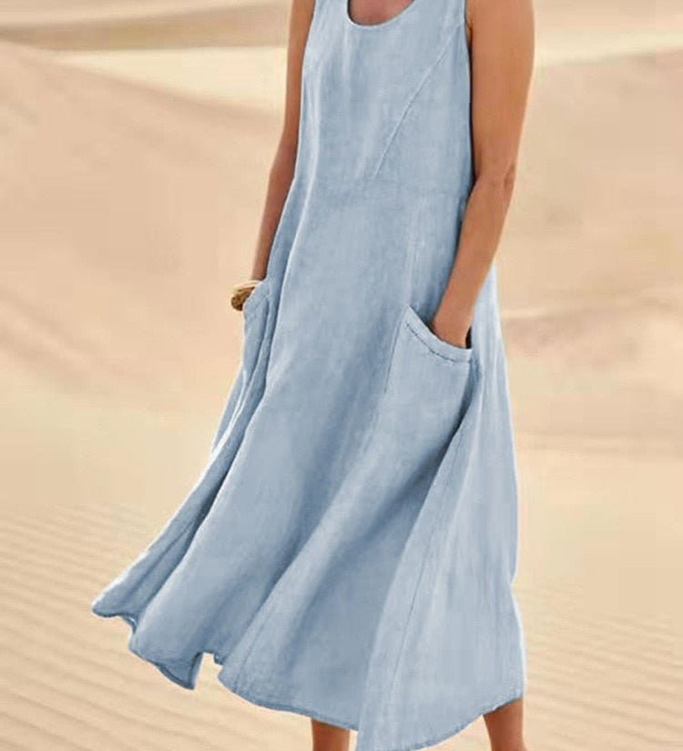 Mónica | Vestido Maxi de Algodón