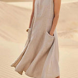 Natalia | Vestido Maxi de Algodón
