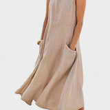 Natalia | Vestido Maxi de Algodón