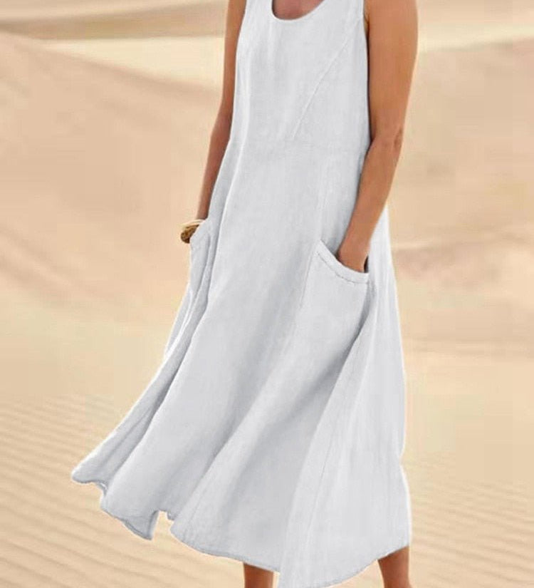 Mónica | Vestido Maxi de Algodón