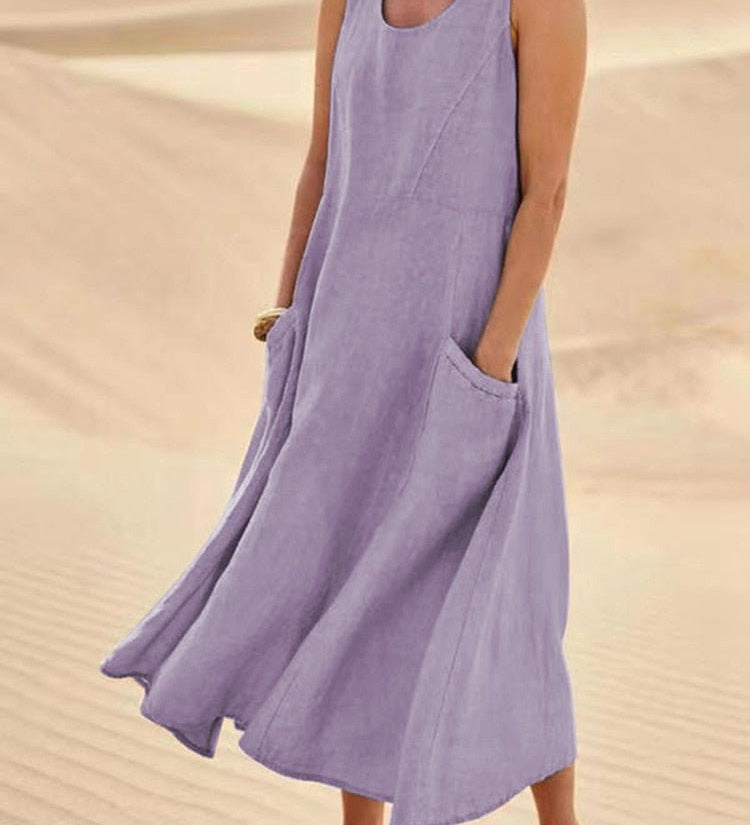 Mónica | Vestido Maxi de Algodón