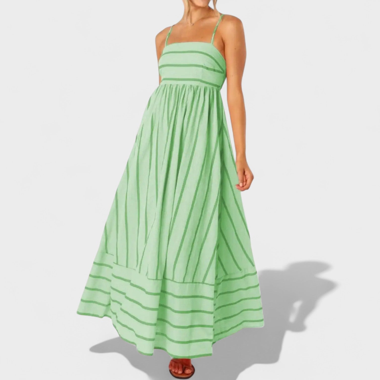 Marta | Vestido Largo a Rayas