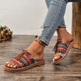 Olga | Sandalias Estampadas de Lana