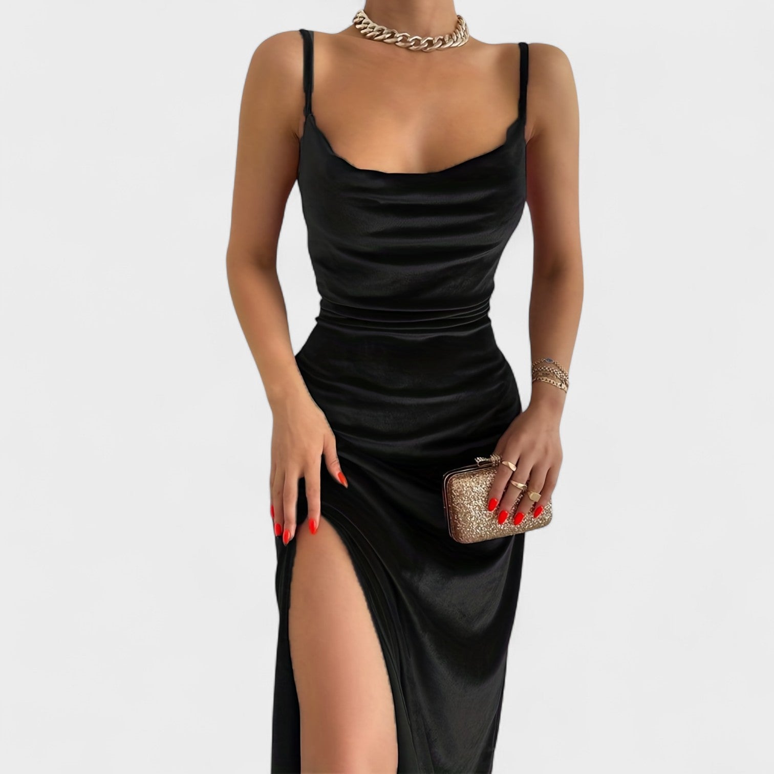 Verónica | Vestido de Terciopelo Fluido