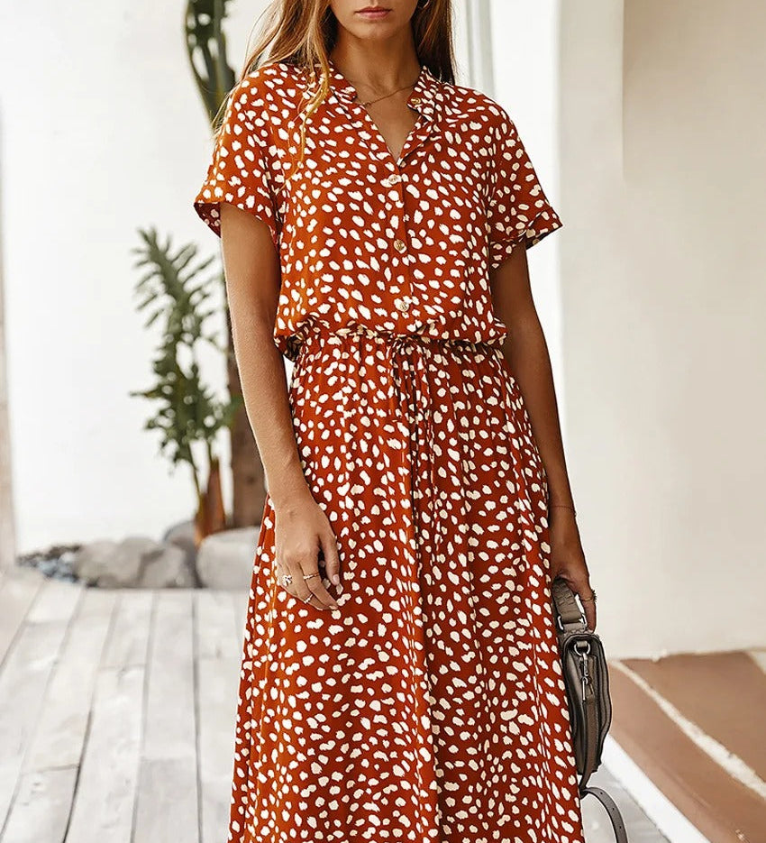Macarena | Vestido Estampado de Piel