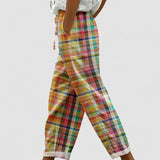 Lucía | Pantalón a Cuadros de Punto