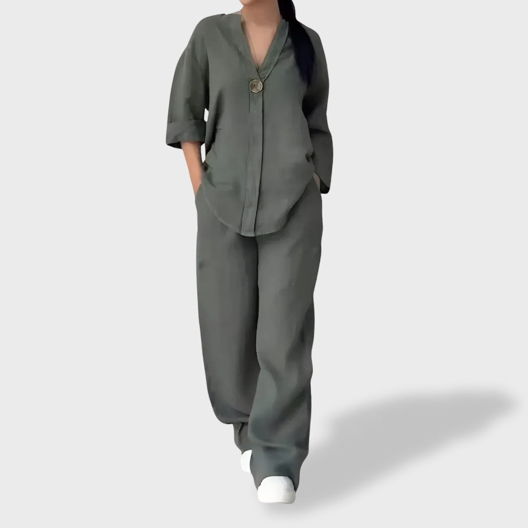 Fernanda | Conjunto de Lino Elegante