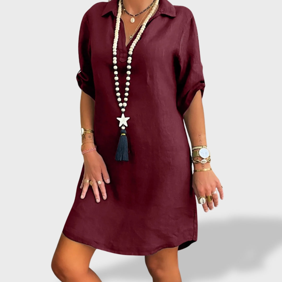 Sonia | Vestido de Lino Elegante