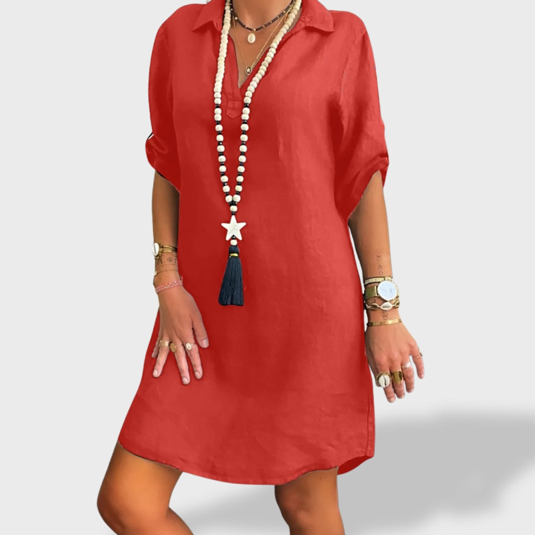 Sonia | Vestido de Lino Elegante