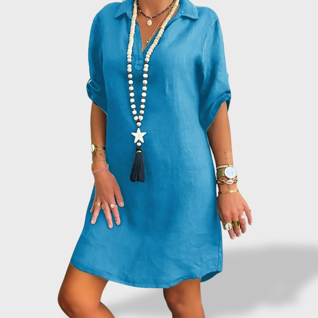 Sonia | Vestido de Lino Elegante