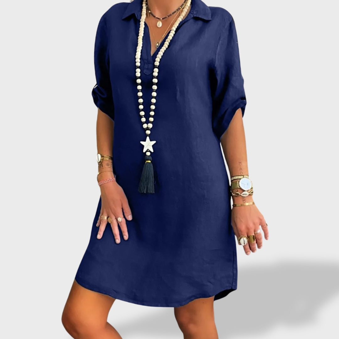 Sonia | Vestido de Lino Elegante