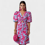 Laura | Vestido Estampado Plisado