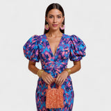Laura | Vestido Estampado Plisado