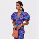 Leticia | Vestido Estampado Plisado
