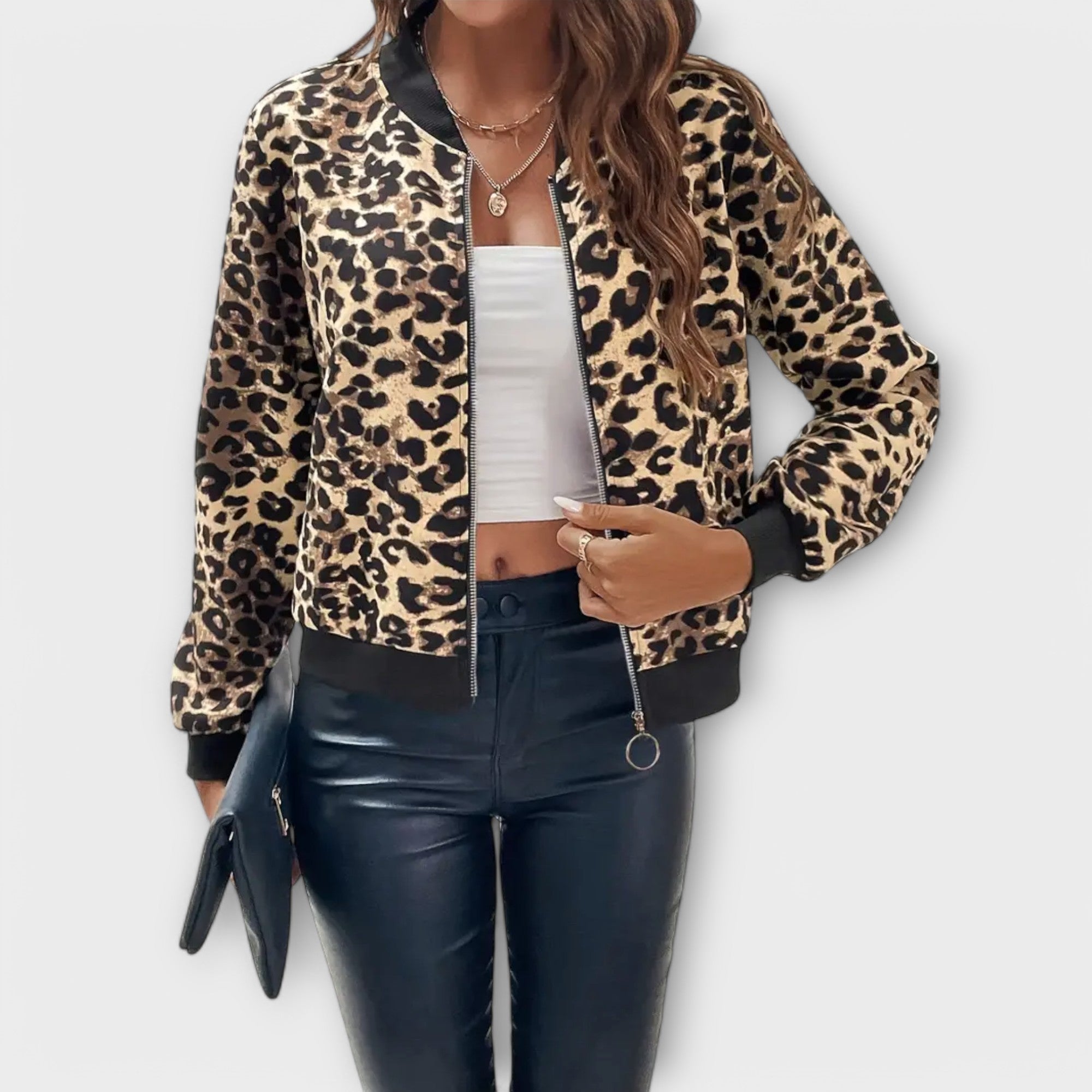 Constanza | Abrigo Estampado de Cuero