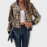 Claudia | Abrigo Estampado de Cuero