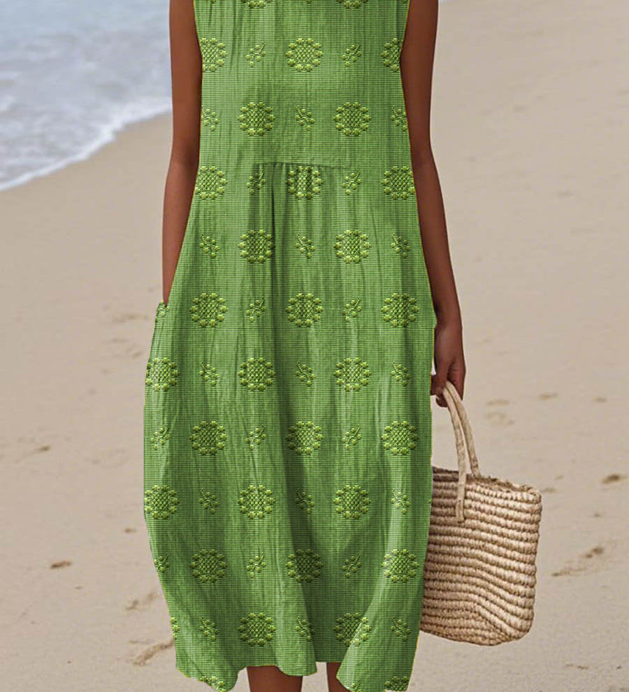 Alba | Vestido Bordado de Algodón