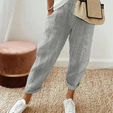 Carla | Pantalón a Rayas de Lino
