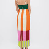 Paloma | Maxi Vestido Colorido a Rayas