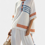 Ana | Conjunto a Rayas de Piel