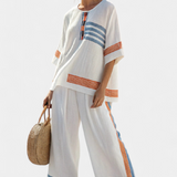 Ana | Conjunto a Rayas de Piel