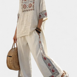 Adriana | Conjunto Floral de Piel