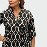 María | Camisa Geométrica Suelta