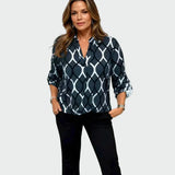 María | Camisa Geométrica Suelta
