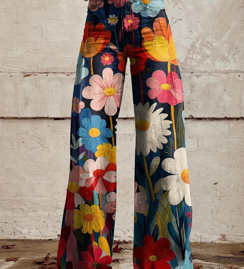Begoña | Pantalón Floral Fluido