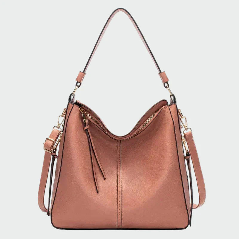Bolsa hobo de cuero clásica