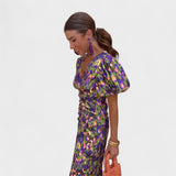 Laura | Vestido Estampado Plisado