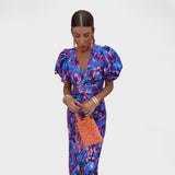 Laura | Vestido Estampado Plisado
