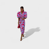 Leticia | Vestido Estampado Plisado
