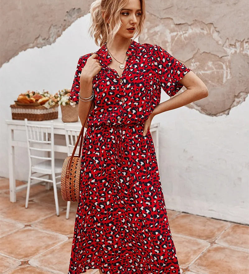 Macarena | Vestido Estampado de Piel