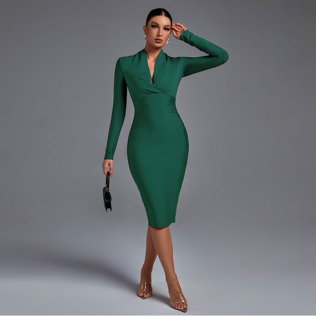 Ángela | Vestido Ajustado Manga Larga