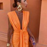 Tatiana | Vestido de Piel Plisado