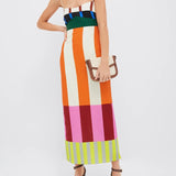 Paloma | Maxi Vestido Colorido a Rayas